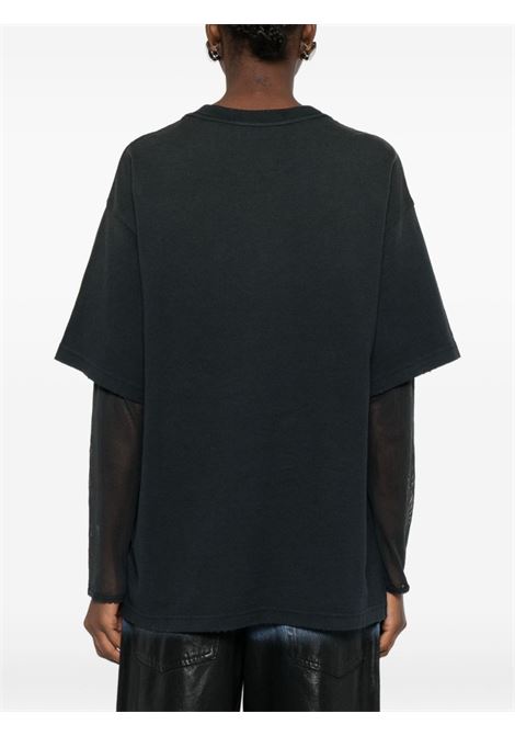 layered logo t-shirt woman anthracite ACNE STUDIOS | AL0503AA2